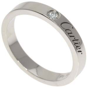 CARTIER Silver Diamond Ring #49